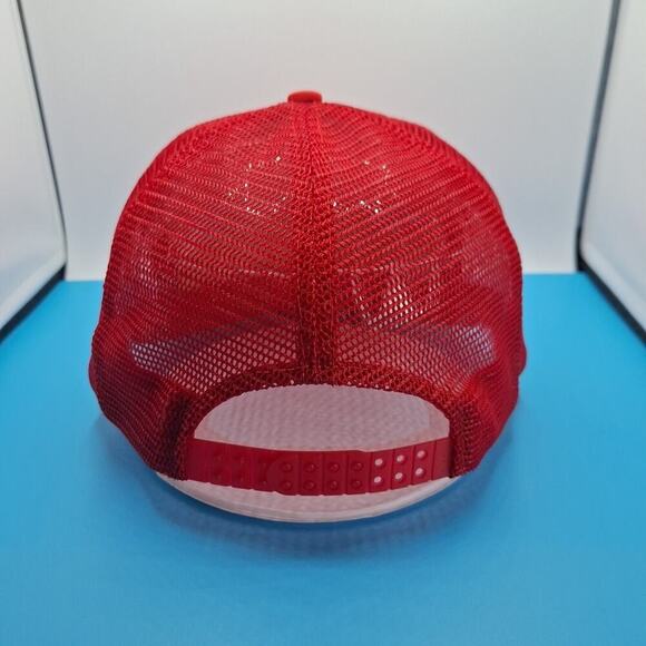 Vintage Rutledge Backhoe & Pump Trucker Snapback Hat Cap Red - Picture 3 of 7